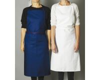 tablier valet avec bavette 102x95 cm blanc avec poche