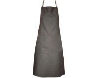 tablier valet avec bavette 102x95 cm gris avec poche