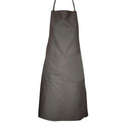 tablier valet avec bavette 102x95 cm gris avec poche