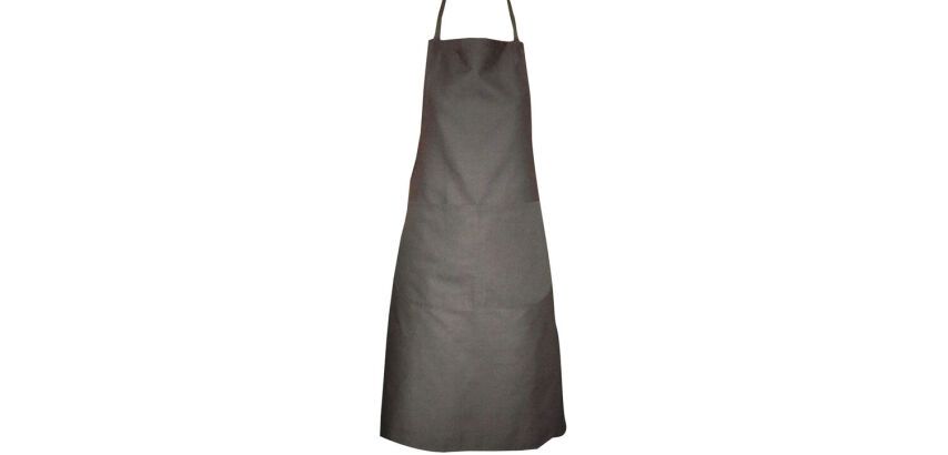 tablier valet avec bavette 102x95 cm gris avec poche