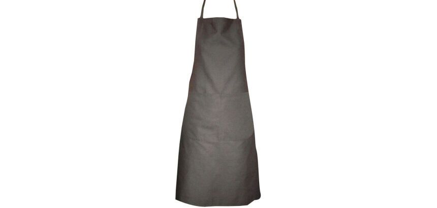 tablier valet avec bavette 102x95 cm gris avec poche