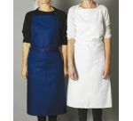 tablier valet avec bavette 102x95 cm bleu avec poche