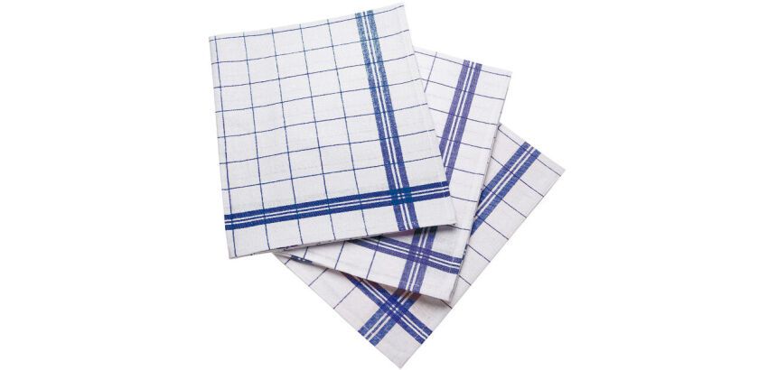 lot de 18 essuie-verres pur coton anti-peluche 72x52 cm