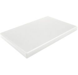 planche à découper en PEHD 500 blanche 40 x 30 x 2 cm