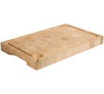 planche à découper en charme façon billot de boucherie 52 x 32.5 x 5 cm