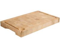 planche à découper en charme façon billot de boucherie 52 x 32.5 x 5 cm