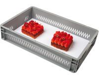 bac gerbable ajouré gris 600x400 hauteur 17 cm 33.1 l