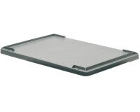 couvercle pour bacs gerbables pleins ou ajourés gris 600x400