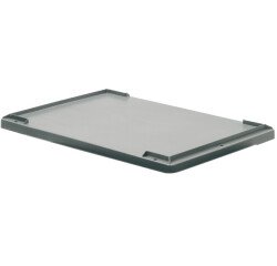 couvercle pour bacs gerbables pleins ou ajourés gris 600x400
