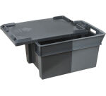 bac aller-retour gerbable emboîtable plein bicolore 600x400 hauteur 20 cm 32