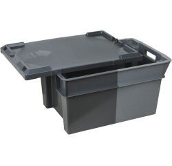 bac aller-retour gerbable emboîtable plein bicolore 600x400 hauteur 20 cm 32
