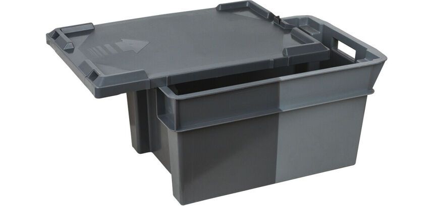 bac aller-retour gerbable emboîtable plein bicolore 600x400 hauteur 20 cm 32