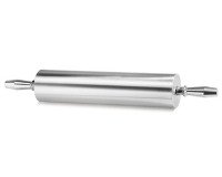 rouleau à pâte aluminium avec poignées tournantes 38 cm diamètre 9 cm