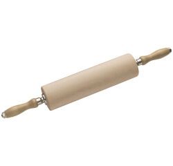 rouleau à pâte avec poignées en hêtre diamètre 8 cm 30 cm
