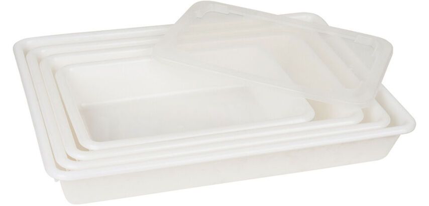 bac rectangulaire plat PEHD 54x38.5x8 cm