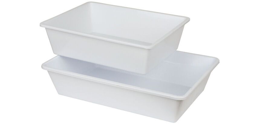 bac rectangulaire creux PEHD 50x34x11 cm