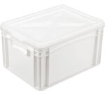 bac gerbable plein blanc 400x300 polyéthylène hauteur 10 cm 10 l