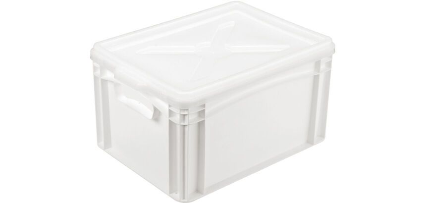 bac gerbable plein blanc 400x300 polyéthylène hauteur 10 cm 10 l