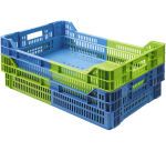 bac gerbable emboîtable ajouré bleu et vert 600 x400 hauteur 15,3 cm 27