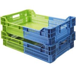 bac gerbable emboîtable ajouré bleu et vert 600 x400 hauteur 15,3 cm 27