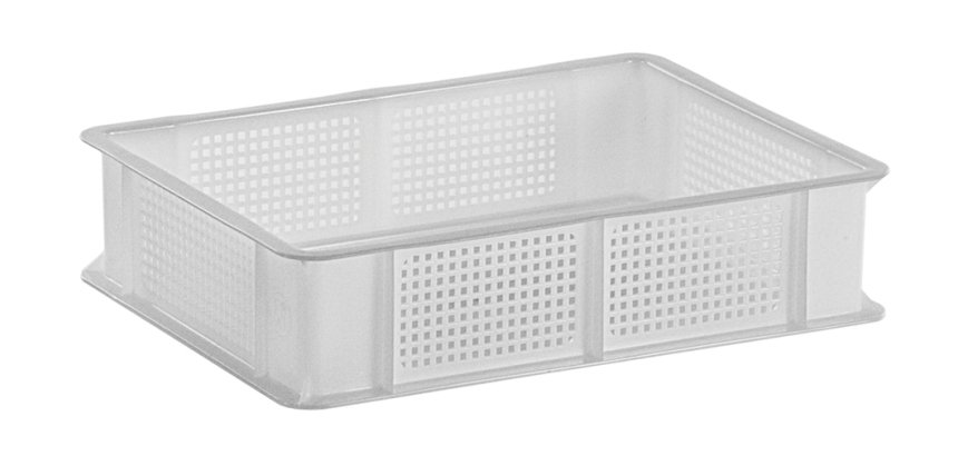 bac gerbable ajouré fond plein blanc 400x300 hauteur 10 cm