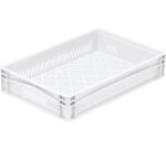 bac gerbable ajouré blanc 600x400 hauteur 12 cm 21.4 l