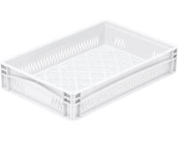 bac gerbable ajouré blanc 600x400 hauteur 12 cm 21.4 l