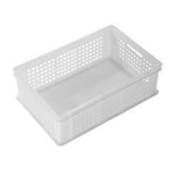 bac gerbable ajouré blanc 600x400 hauteur 19 cm 45 l
