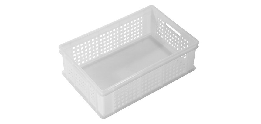 bac gerbable ajouré blanc 600x400 hauteur 19 cm 45 l
