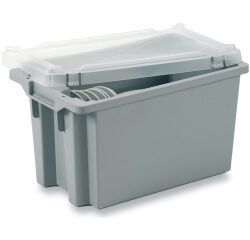 bac à couvercle spécial 40 assiettes traiteur diamètre maxi 26.5 cm