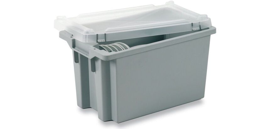 bac à couvercle spécial 40 assiettes traiteur diamètre maxi 26.5 cm