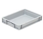 bac gerbable plein gris 40x30 h 7 cm 6,4 l