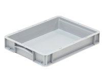 bac gerbable plein gris 40x30 h 7 cm 6,4 l