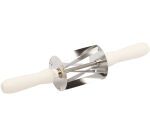 rouleau coupe-mini-croissants inox triangle 60x7 cm