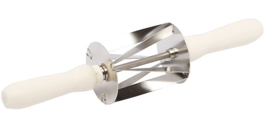 rouleau coupe-mini-croissants inox triangle 60x7 cm