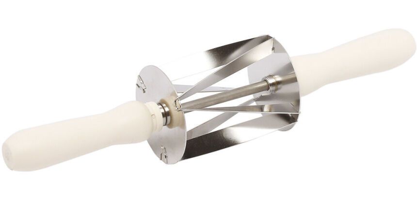 rouleau coupe-mini-croissants inox triangle 60x7 cm