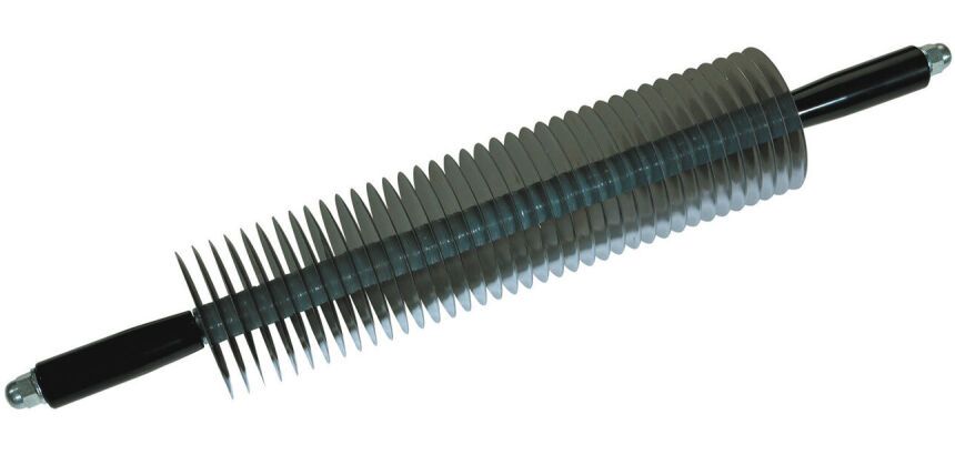 rouleau coupe-bandes à 38 disques inox espacement 1 cm