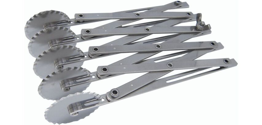 Multicoupe rouleau extensible pour bandes de 1 à 12 cm 5 roulettes cannelées