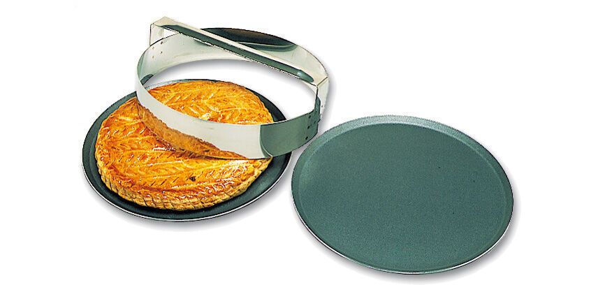 découpoir inox ronds unis à galettes avec poignée 22 cm