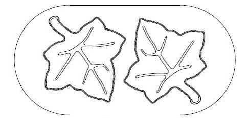 Exoglass découpoir 2 feuilles de vigne 5x5 cm