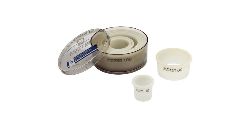 Exoglass boîte de 8 découpoirs ronds unis