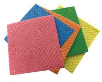 lot de 5 lavettes carrées 5 couleurs 18x15,5cm