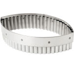 découpoir inox ovale cannelé 16 cm