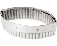 découpoir inox ovale cannelé 16 cm