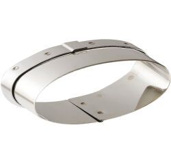 découpoir inox ovale à navette 8.5x3 cm