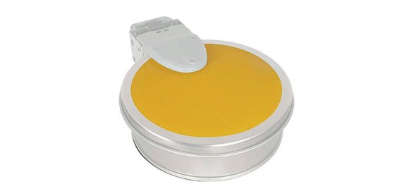 autocollant jaune pour support sac poubelle