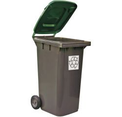 poubelles tri sélectif 55x48.5x93 cm 120 l verte