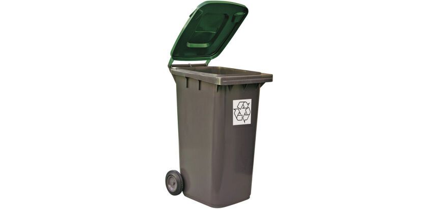 poubelles tri sélectif 55x48.5x93 cm 120 l verte