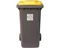 poubelles tri sélectif 55x48.5x93 cm 120 l jaune