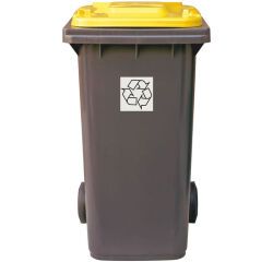 poubelles tri sélectif 55x48.5x93 cm 120 l jaune